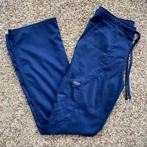 Cherokee Workwear Navy Drawstring Flare Scrub Pant